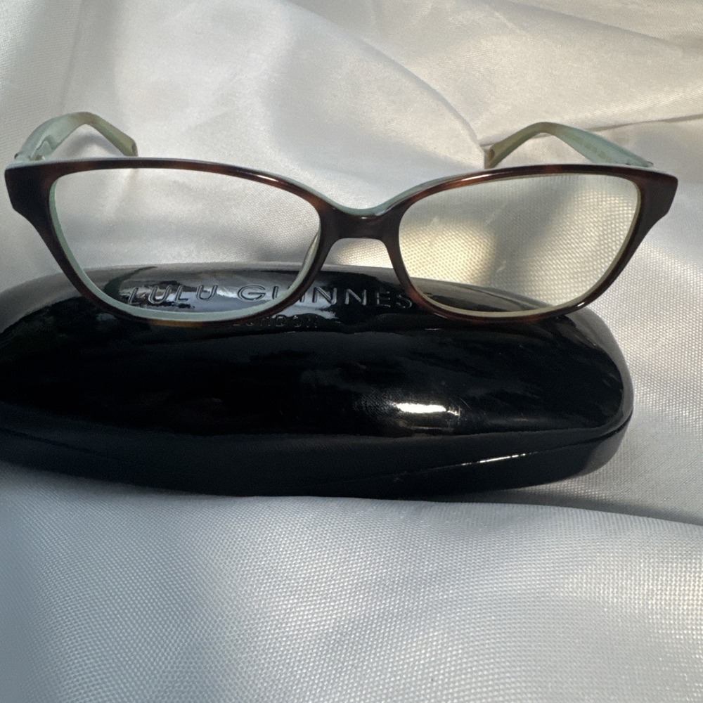 LULU GUINNESS LG65 TOR RECTANGULAR SPORTS WRAP EYEGLASSES FRAME 52-14-135 117191 - Picture 1 of 10